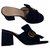 Gucci Marmont mules Navy blue Suede  ref.184083