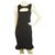 Missoni Black Frill Hemline Slit Cotton Knee Length Sleeveless Dress Size S  ref.184118