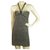 M Missoni Missoni Mini-robe rayée sans manches en tricot gris noir métallisé taille IT 38 Viscose Argenté  ref.184122