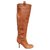 Dior p heeled boots 36,5 Light brown Leather  ref.184194