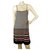 Missoni Black White Pink Knitted Sleeveless Zig Zag mini dress size 44 Multiple colors Viscose  ref.184207