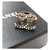 Chanel anel de cristal rutênio CC 52 Metálico Metal  ref.184248