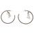 Boucles d'oreilles créoles en argent doux monogramme Louis Vuitton Métal Argenté Blanc  ref.184304