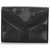 Yves Saint Laurent Saco de embreagem de couro em relevo preto YSL Bezerro-como bezerro  ref.184306