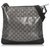 Gucci Gray GG Supreme Crossbody Bag Black Grey Leather Cloth Cloth  ref.184331