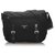Prada Black Tessuto Messenger Bag Leather Pony-style calfskin Nylon Cloth  ref.184349