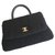 Chanel black shearling mini coco handle bag  ref.184379