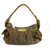 Gianfranco Ferré Ginafranco Ferre Vintage Taupe Lambskin Leather Gathered Shoulder Bag Handbag Brown  ref.184428