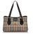 Burberry Brown Haymarket Check Canvas Shoulder Bag Multiple colors Beige Leather Cloth Pony-style calfskin Cloth  ref.184482