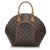 Louis Vuitton Brown Monogram Ellipse MM Leather Cloth  ref.184538