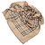 Cachecol de seda com estampa xadrez marrom Burberry Bege Pano  ref.184703
