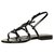 Yves Saint Laurent cassandra sandalo Nero Pelle verniciata  ref.184755