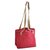 Sacola de compras Hermès Vermelho Lona  ref.184814