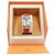 Relógio Hermès Paprika com pulseira de couro marrom.  ref.184872
