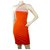 Dsquared2 Dsquared 2 D2 Orange with Pink Straps Stretch Bodycon Mini Dress Size XS Viscose  ref.185044