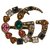 Bague G doublée de Gucci avec cristaux multicolores - portée 2 doigts Acier  ref.185045