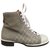 Chanel p Stiefel 37 Grau Wildleder  ref.185142