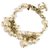 Pulsera CC Chanel Gold Faux Pearl Strass Blanco Dorado Metal  ref.185425