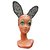 Maison MICHEL headband rabbit ears in black lace CHANEL  ref.186065