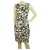 Yves Saint Laurent YSL Schwarz & Weiß Ärmellose Wolle Bleistiftscheide Kleid Größe 36 Mehrfarben  ref.186330