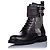 Salvatore Ferragamo Ferragamo Gancini Schnürstiefelette aus schwarzem Kalbsleder - Ansicht 2