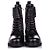 Salvatore Ferragamo Ferragamo Gancini Schnürstiefelette aus schwarzem Kalbsleder - Ansicht 3