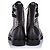 Salvatore Ferragamo Ferragamo Gancini Schnürstiefelette aus schwarzem Kalbsleder - Ansicht 4