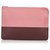 Céline Celine Pink Bicolor Leather Clutch Bag Red Dark red  ref.186681