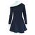 Christian Dior off-shoulder dress FR36 Black Navy blue Synthetic  ref.186922