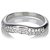 Bulgari Bvlgari Silver Corona Diamond Curved Ring Silvery Metal Platinum  ref.187133