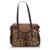 Christian Louboutin Brown Leopard Print Leather Shoulder Bag Black Pony-style calfskin  ref.187560