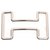 Hebilla de cinturón Hermès modelo grande "Tonight" (40MM) Plata Metal  ref.188104