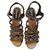 Cambon Chanel Sandals Black Leather  ref.188111