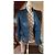 Chaqueta Balmain Perfecto de cordero azul oscuro - vista 12
