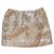 J.Crew Golden jacquard skirt. Animal pattern. Side pockets. Leopard print Silk Rayon  ref.188772