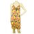 Dsquared2 DSquared Floral Open Back V frontal halter top amarillo, mini vestido morado y rojo sz S Multicolor Viscosa  ref.188796