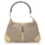 Gucci Brown Bamboo Canvas Jackie Beige Leather Cloth Pony-style calfskin Cloth  ref.188969