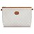 Gucci White GG Plus Clutch Bag Brown Leather Plastic Pony-style calfskin  ref.189293