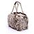 Pliage Longchamp Più shopper in pelle stampata serpente e vera pelliccia di coniglio Beige - vista 4