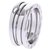 Autre Marque BVLGARI B-ZERO ring # 53 Silvery White gold  ref.189605