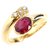 Autre Marque Bvlgari Gold 18Anello K con diamante e rubino Astrea Rosso D'oro Metallo  ref.189753