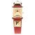 Hermès Montre Hermes Médor - Wristwatch en plaqué or Ref : ME1.201 Cuir Rouge  ref.189904