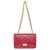 Mini Chanel Tasche 2.55 Neuauflage in rotem gestepptem Leder, Goldener Schmuck, außergewöhnlicher Zustand!  ref.175712