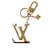Louis Vuitton Taschenanhänger Schwarz Golden Metall  ref.189283