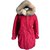 Hermès HERMES Down jacket Parka red hood with fur collar T38 Acetate  ref.189310