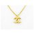 Cadeia de logotipo Chanel CC Dourado Banhado a ouro  ref.190133