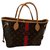 Neverfull Louis Vuitton Handbags Brown Cloth  ref.190307