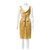 Diane Von Furstenberg DvF Frandarly dress Dourado Amarelo Creme Seda  ref.190428