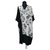 Costume National Robes Soie Noir Blanc  ref.190434