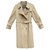 trench coat vintage das mulheres Burberry 42 Bege Algodão Poliéster  ref.190606